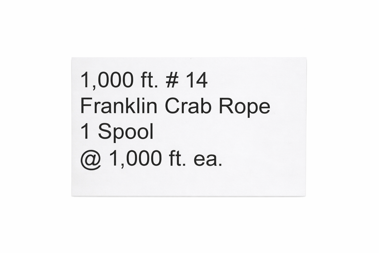 Franklin #14 Rope